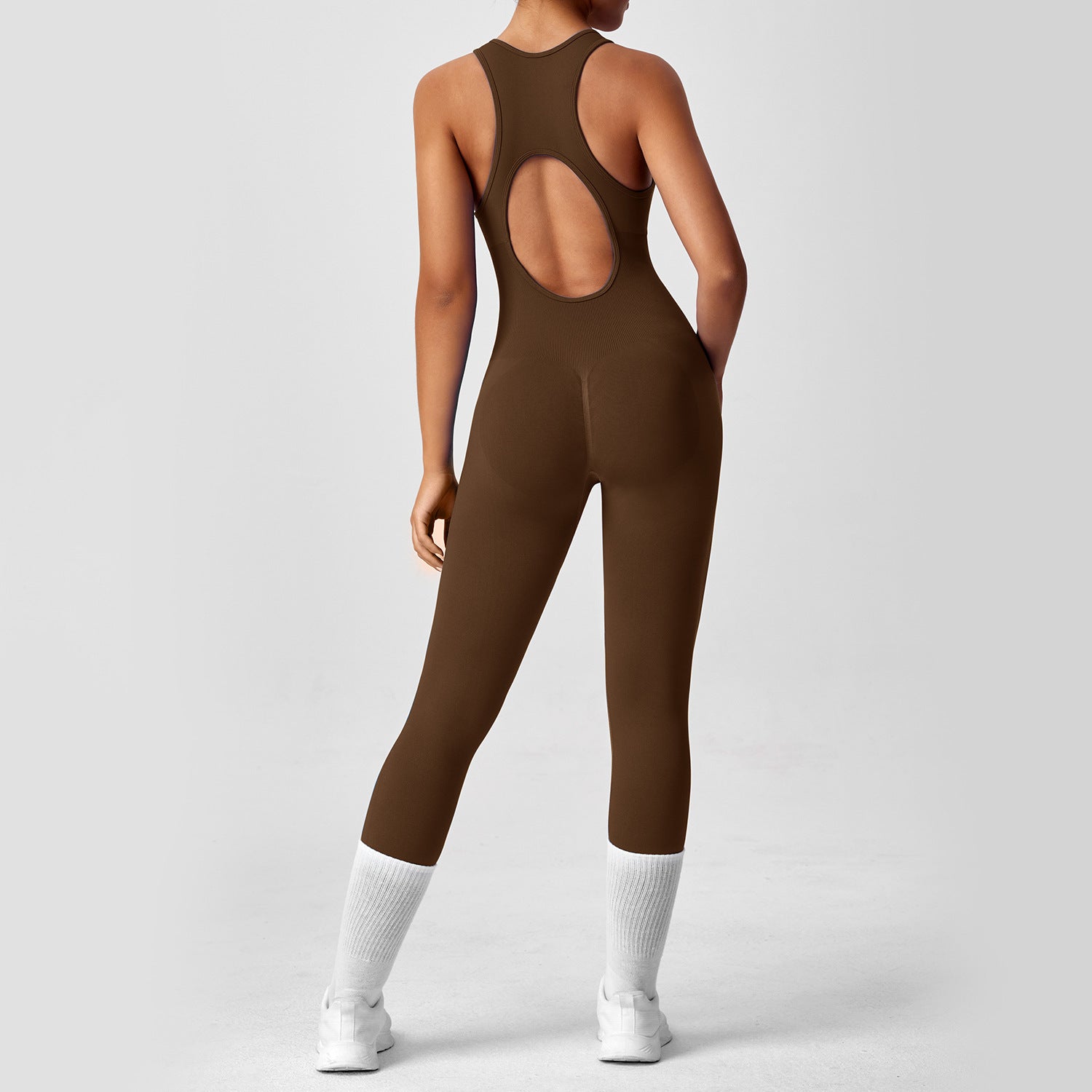 Yoga Suit Hollow Back High Elastic Tight Fit Fitness Suit for Women