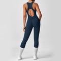 Yoga Suit Hollow Back High Elastic Tight Fit Fitness Suit for Women