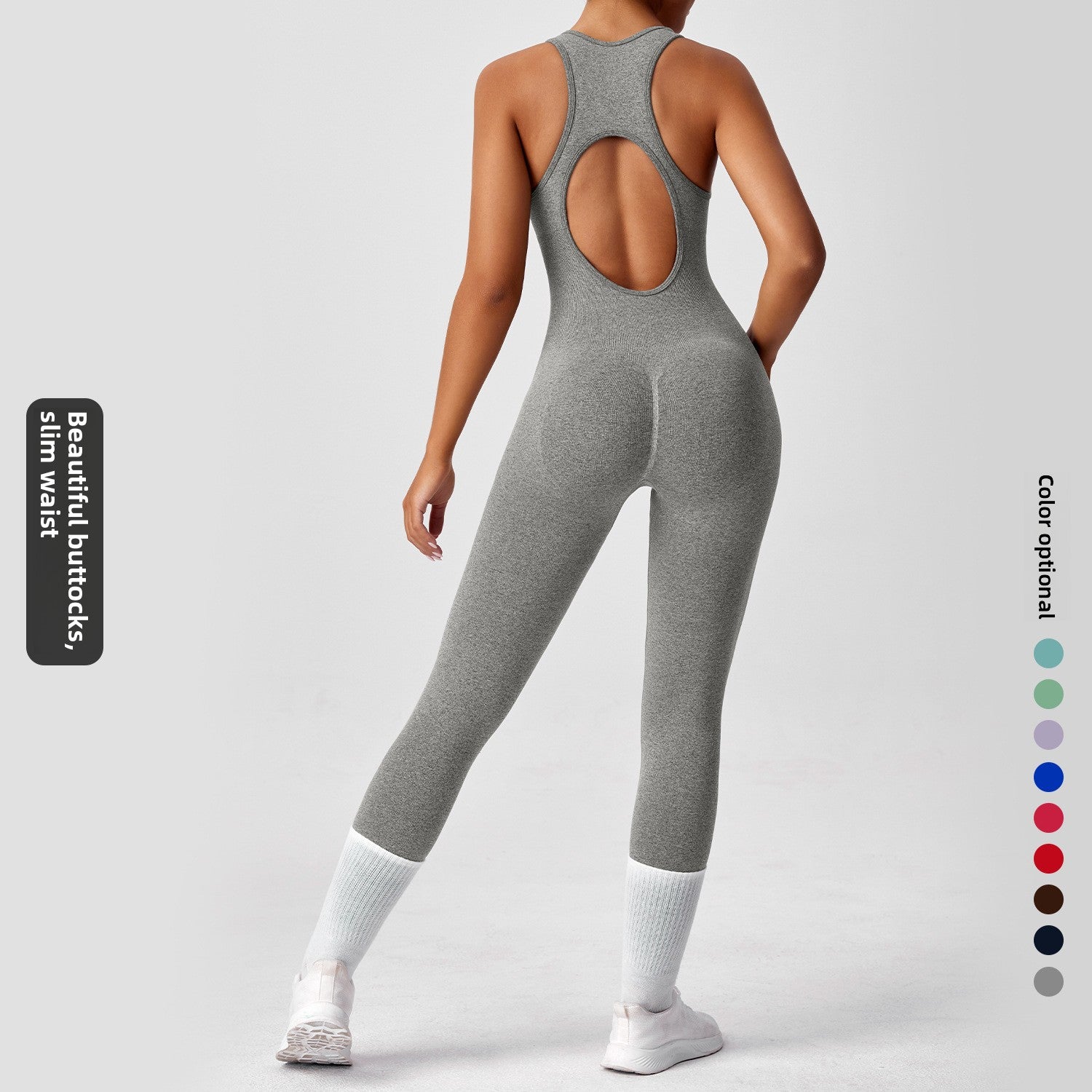 Yoga Suit Hollow Back High Elastic Tight Fit Fitness Suit for Women