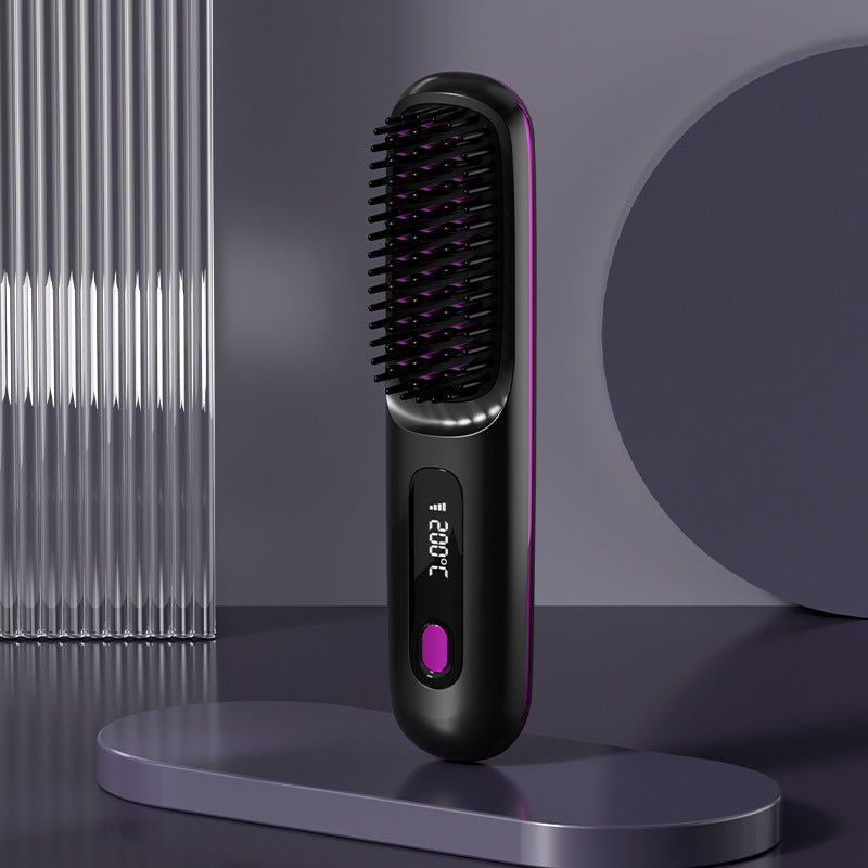 Wireless Hair Straightening Comb with Negative Ion Technology