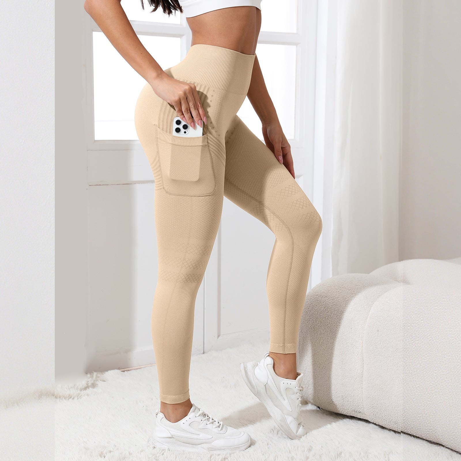 Seamless High-Waisted Yoga Pants with Tummy Control