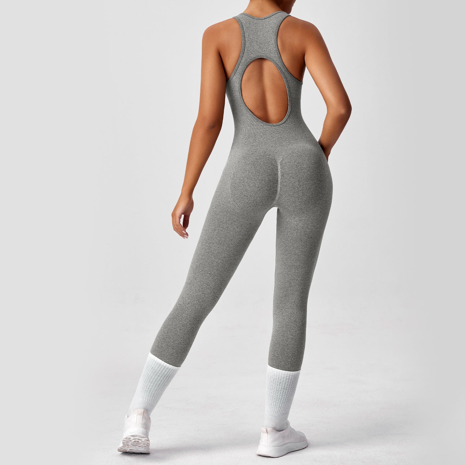 Yoga Suit Hollow Back High Elastic Tight Fit Fitness Suit for Women