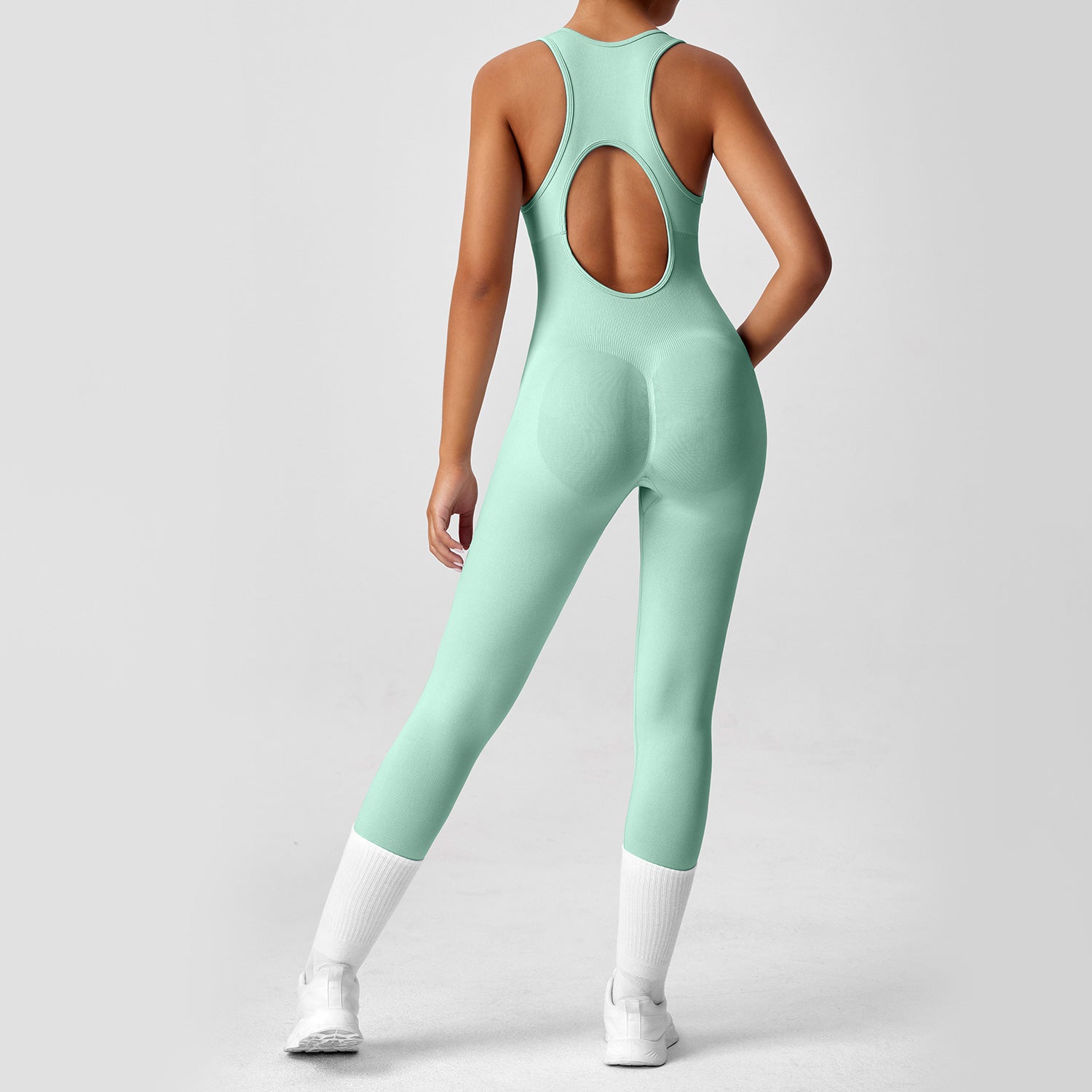 Yoga Suit Hollow Back High Elastic Tight Fit Fitness Suit for Women