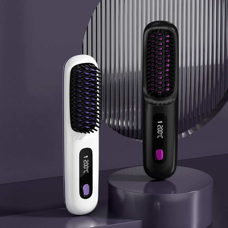 Wireless Hair Straightening Comb with Negative Ion Technology