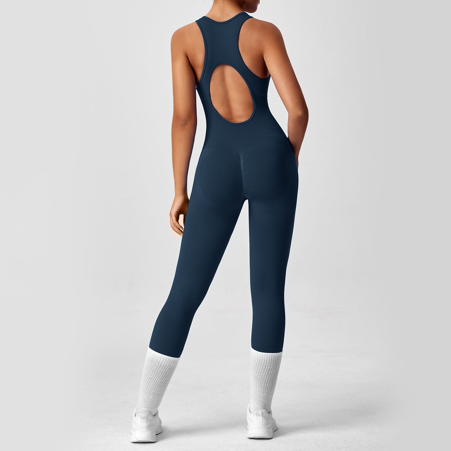 Yoga Suit Hollow Back High Elastic Tight Fit Fitness Suit for Women