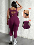 Plus Size Seamless Jumpsuit for Women Elastic Sports Fitness Wear