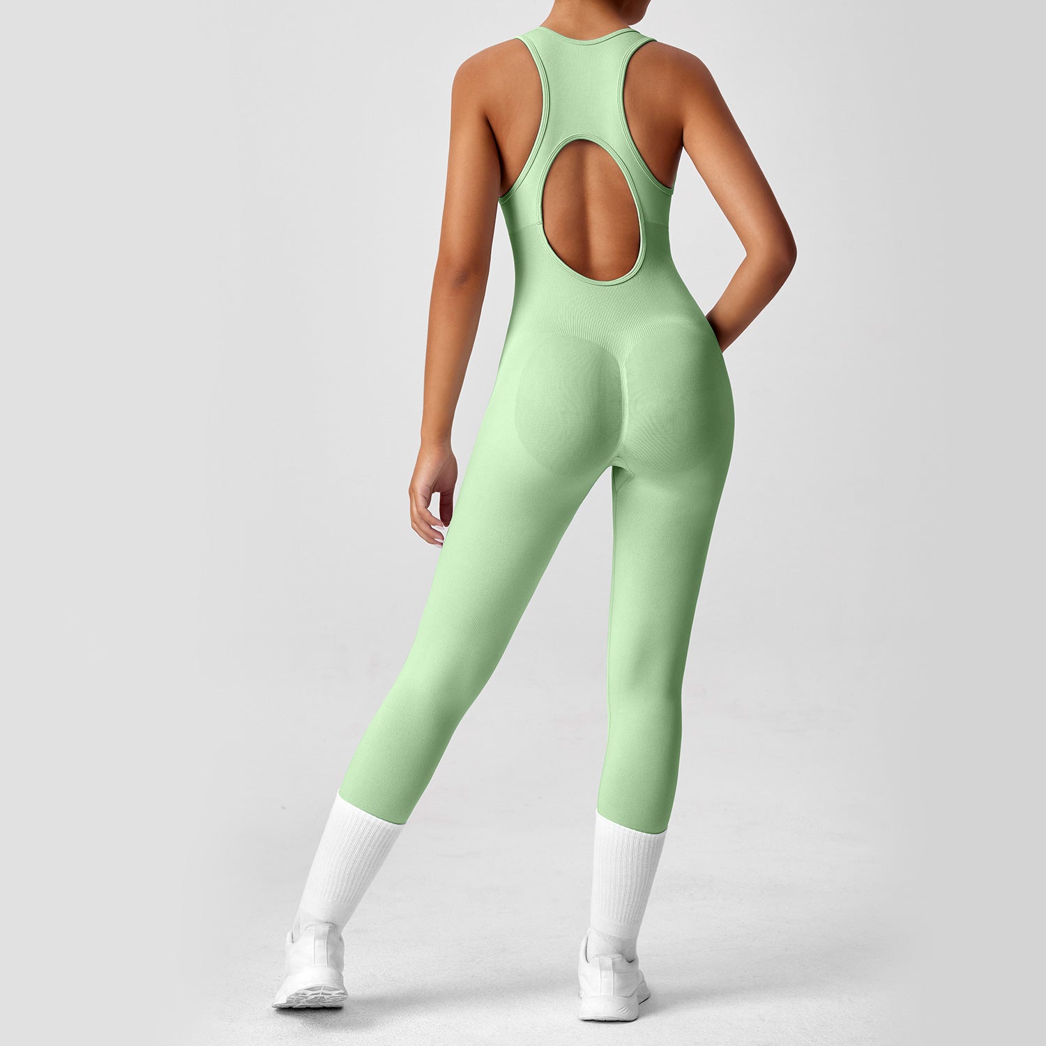 Yoga Suit Hollow Back High Elastic Tight Fit Fitness Suit for Women