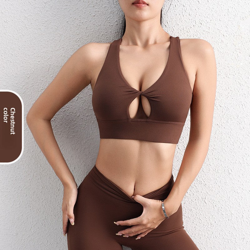 Cut-out yoga sports underweear