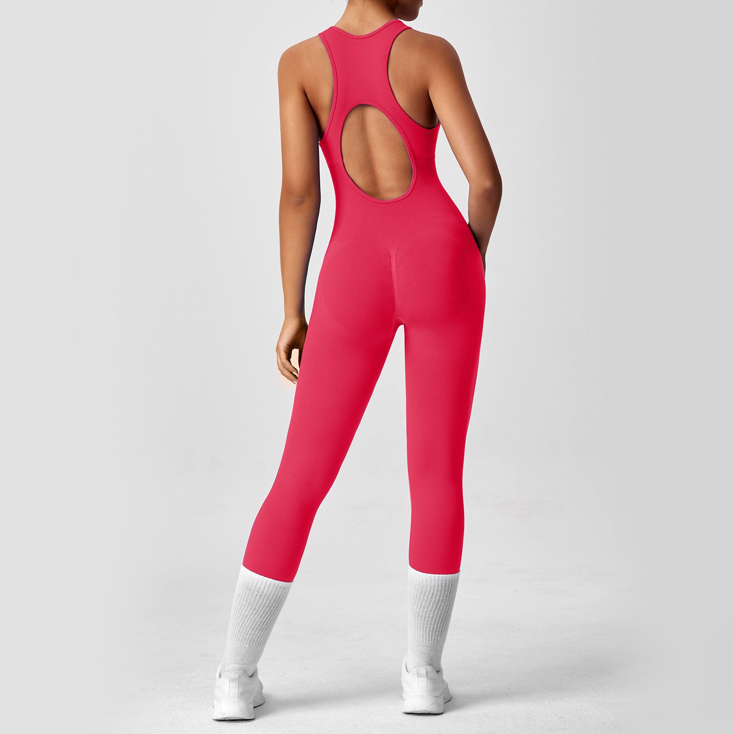 Yoga Suit Hollow Back High Elastic Tight Fit Fitness Suit for Women
