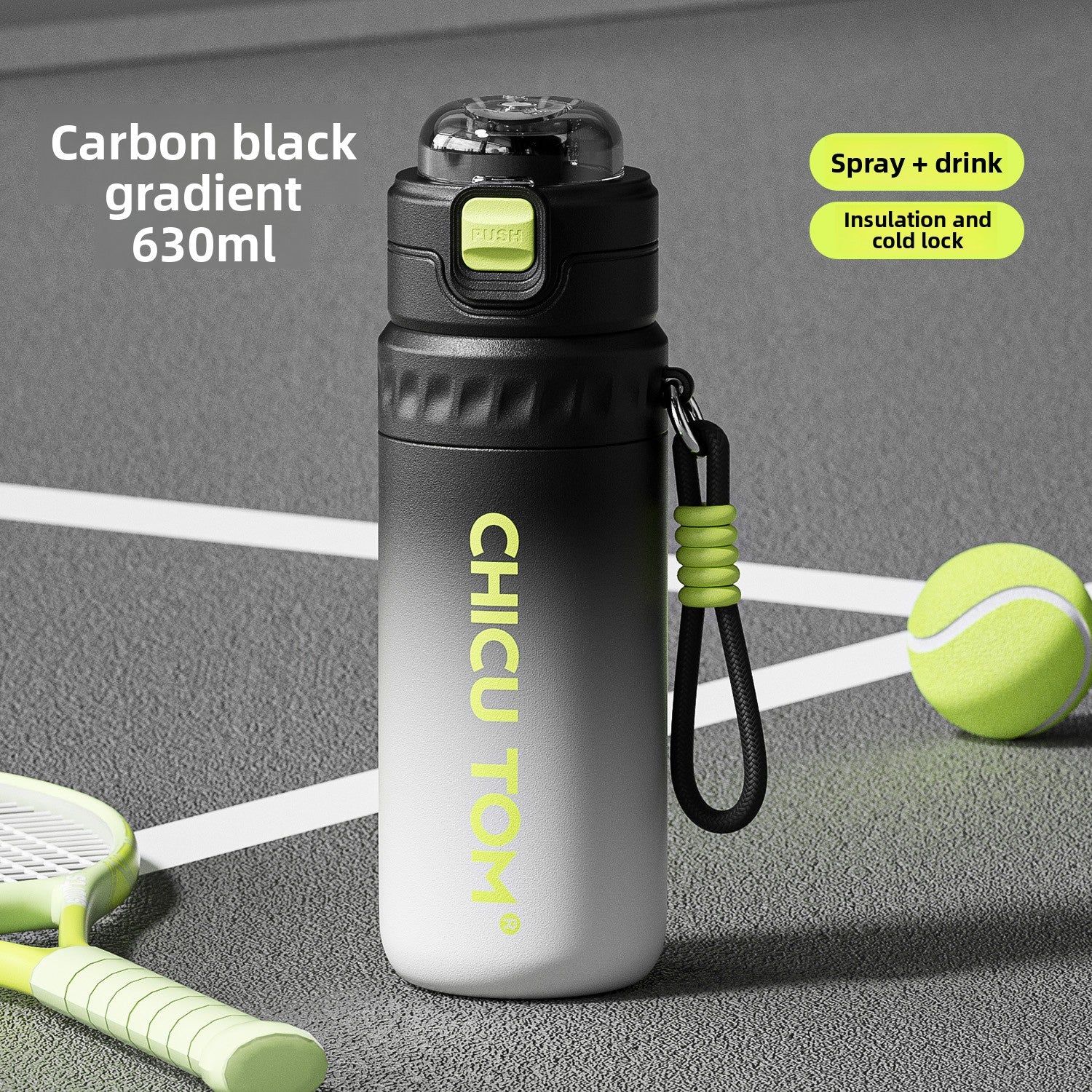 Stainless Steel Thermal Spray Water Bottle