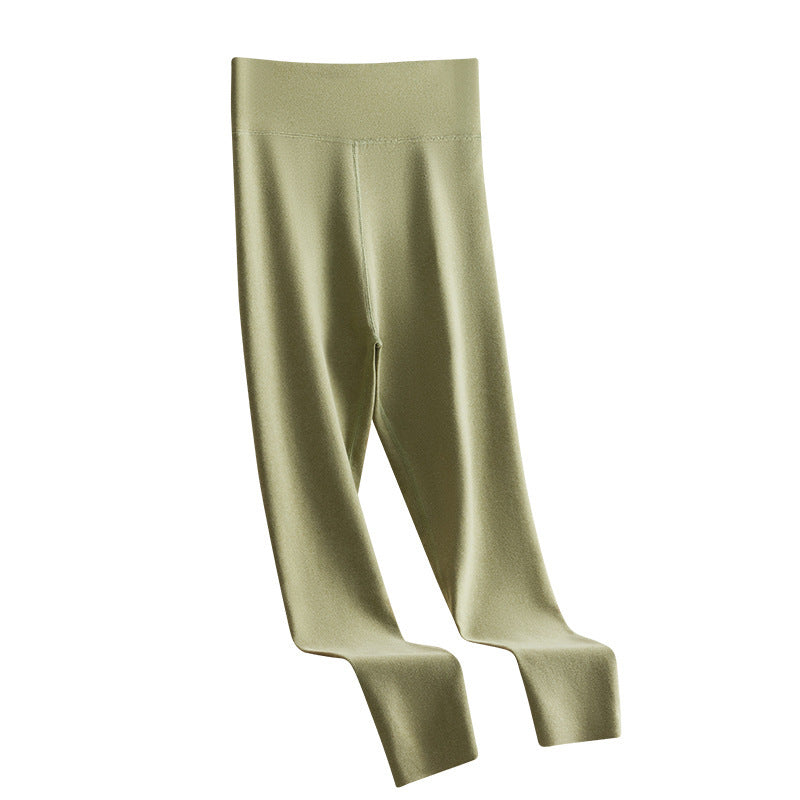 Women's Cashmere Silk Thermal Leggings Seamless Fleece Lined Base Layer Pants