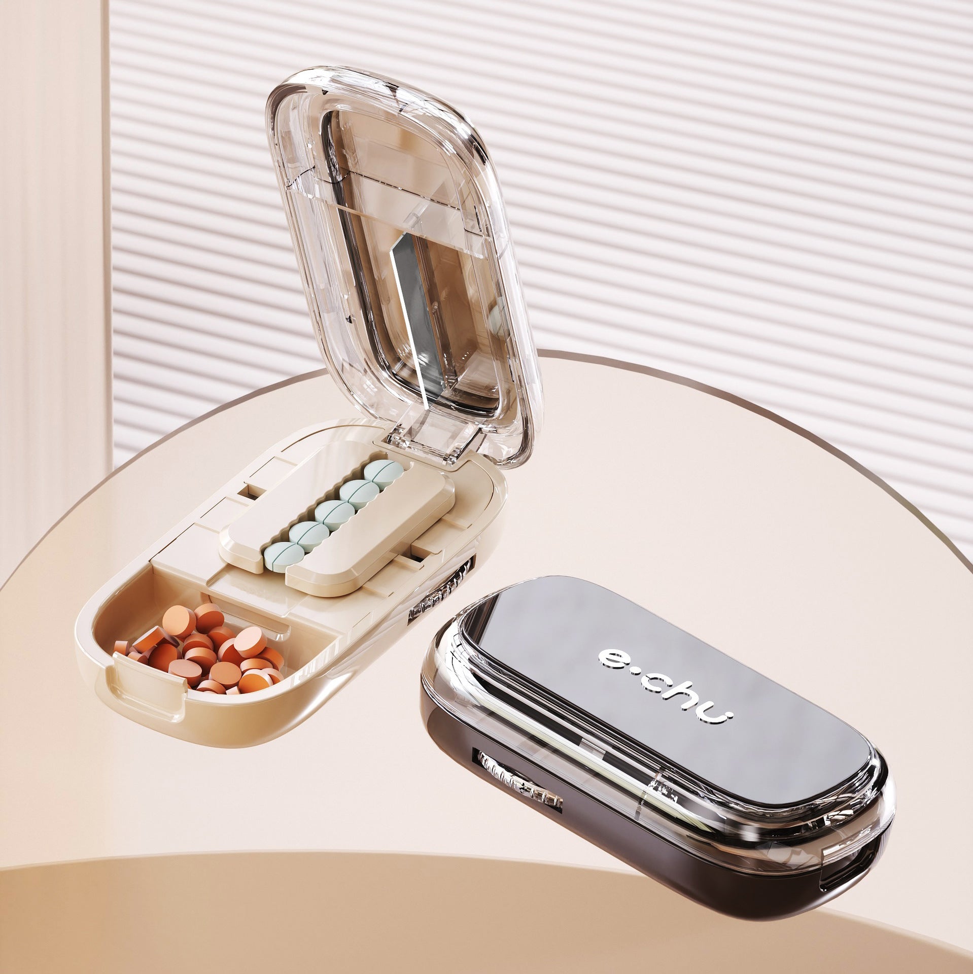 Portable Medicine Cutter Organizer